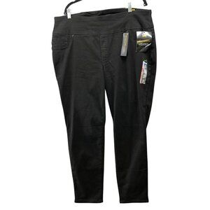 NWT Lee Sculpting Skinny Leg Jeans Womens 20W Black Pull On Mid Rise Slim